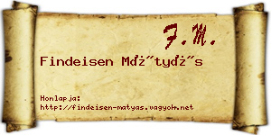Findeisen Mátyás névjegykártya