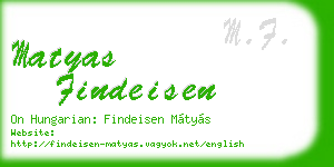 matyas findeisen business card